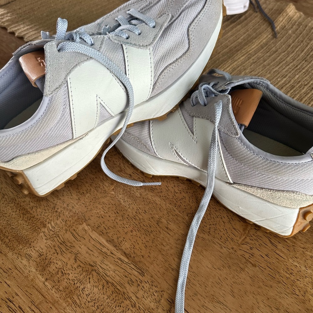 New Balance Gray and White Casual Sneakers